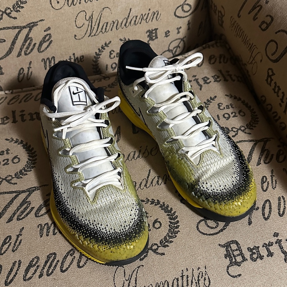 Nike White and Yellow Athletic Shoes